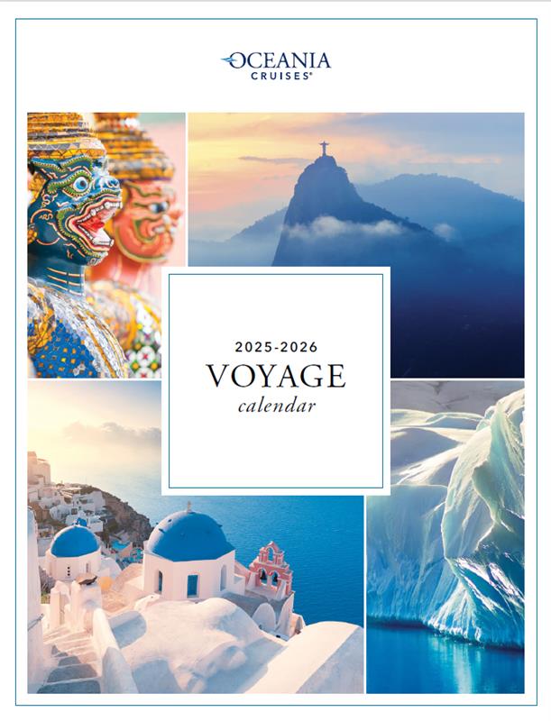 Oceania Cruises *** Voyage Calendar 20252026 Coghlan Brochures