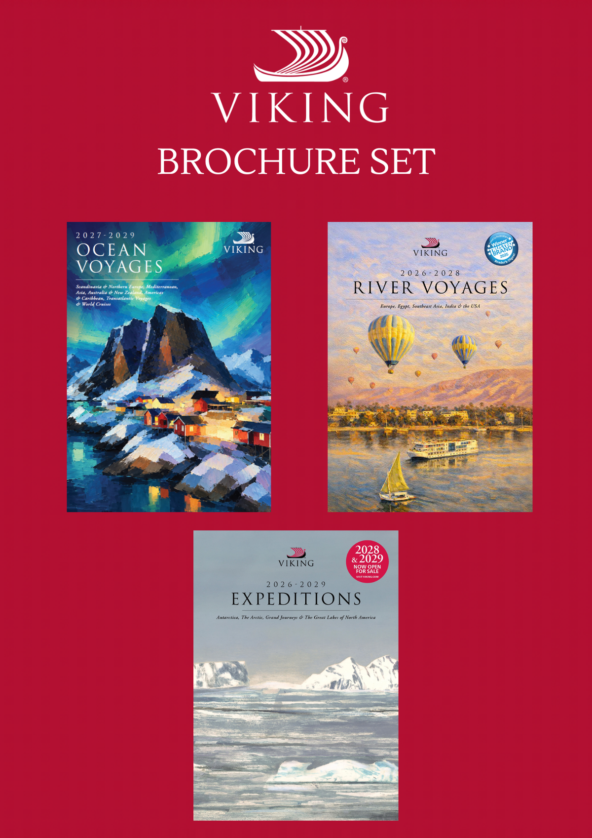 VIKING BROCHURE SET (10 X RIVER & OCEAN, 1 X EXPEDITION)